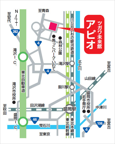 ツガワ未来館アピオ案内図