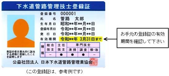 登録証有効期限記載位置